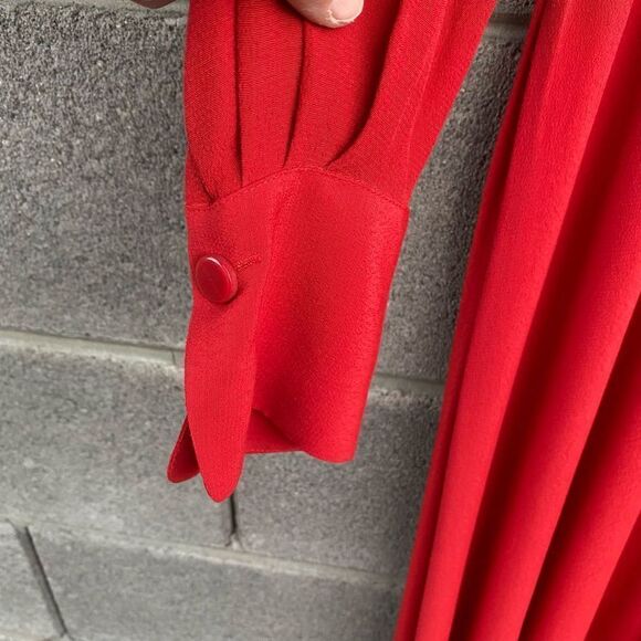 NWT EQUIPMENT Twist Front Long Sleeve Dress Aura Red Sz 4 - Picture 8 of 16